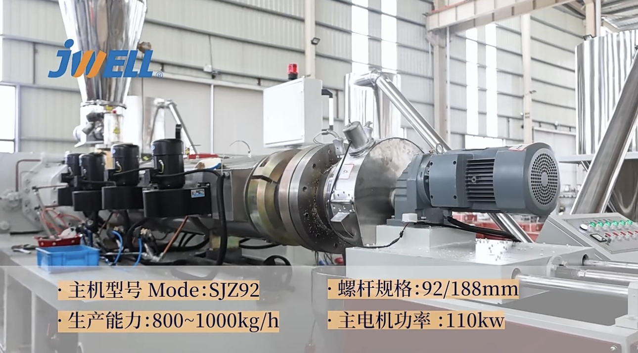 Jwell Extruder Machinery Counter Conical Twin Screw Extruders PVC Pelletizer/Granulator Machine 