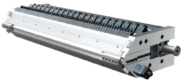 Schnell &ouml;ffnende Flachd&uuml;se f&uuml;r die Mehrschicht-Folienextrusion