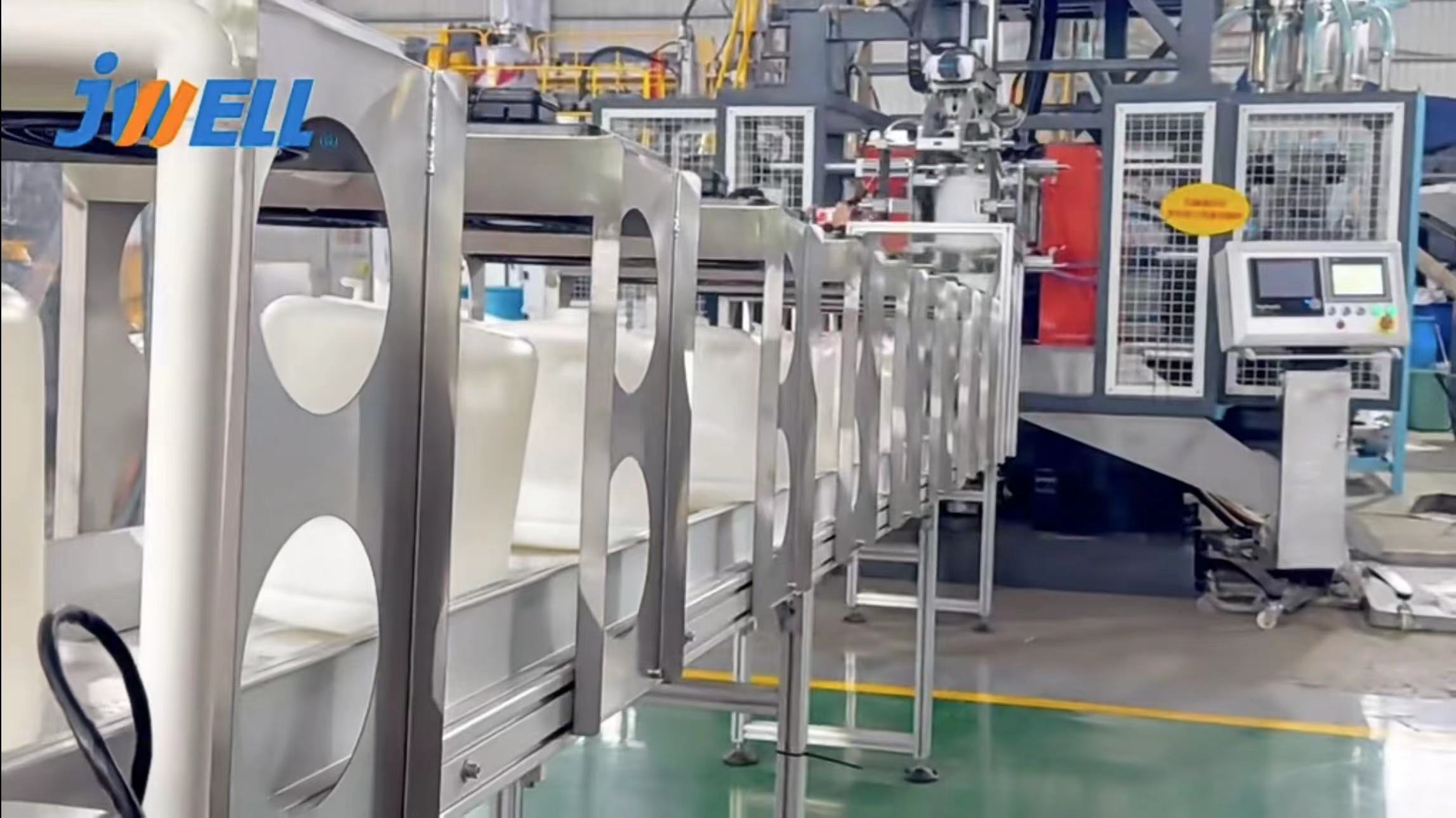 JWELL 50L/100L Doppelstations-Blasformmaschine für chemische Flüssigkeitsbehälter mit offenem Flansch